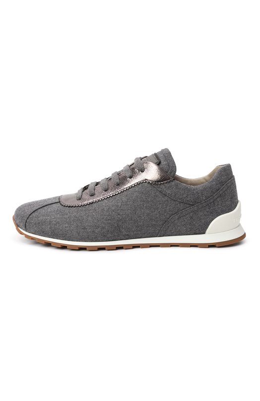 Текстильные кроссовки Brunello Cucinelli MZ26G3031P Серый  MZ26G3031P Фото 4