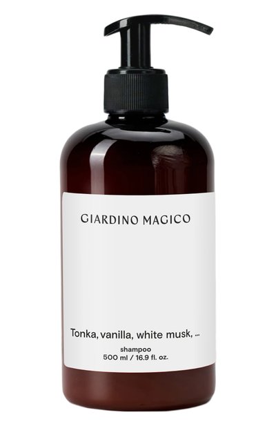 Женский увлажняющий шампунь для нормальных волос tonka, vanilla, white musk... (500ml) GIARDINO MAGICO, арт. 4660222283153