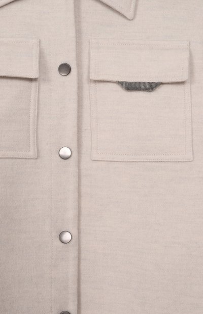 Шерстяная куртка-рубашка BRUNELLO CUCINELLI, арт. BD565C437B, фото 3