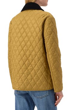 Женская куртка BURBERRY бежевого цвета, арт. 8108989 | Фото 4 (Материал внешний: Синтетический материал; Материал подклада: Хлопок; Рукава: Длинные; Длина (верхняя одежда): Короткие; Кросс-КТ: Куртка, Легкие; Стили: Кэжуэл)