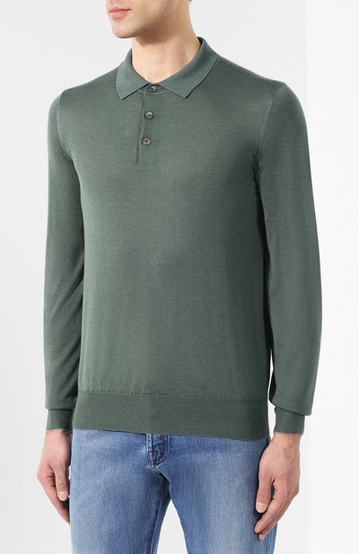 Поло из смеси кашемира и шелка BRUNELLO CUCINELLI, арт. M2300295, фото 3