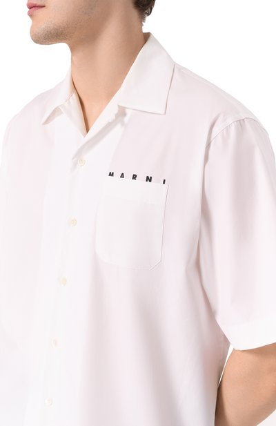 Хлопковая рубашка MARNI, арт. CUMU0213P8/USCT88, фото 5