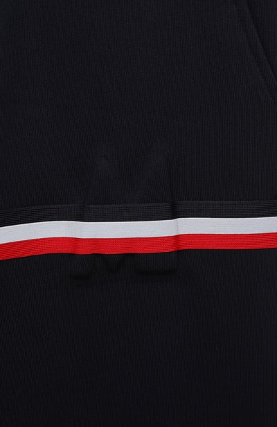 Хлопковые джоггеры MONCLER темно-синего цвета по цене 27050 руб., арт. F2-954-8H727-20-809B3/12-14A, фото 3 Хлопковые джоггеры MONCLER, арт. F2-954-8H727-20-809B3/12-14A, фото 3