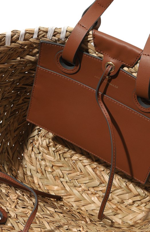 Сумка Small Paper Eyes Basket Anya Hindmarch Бежевый, фото 5