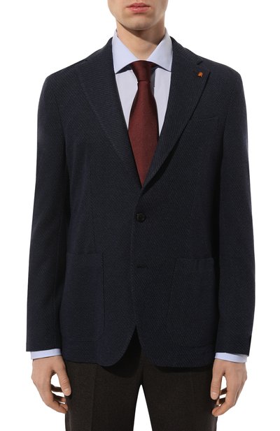 Пиджак из шерсти и хлопка SARTORIA LATORRE темно-синего цвета по цене 61550 руб., арт. JD74/JG041, фото 4 Пиджак из шерсти и хлопка SARTORIA LATORRE, арт. JD74/JG041, фото 4