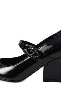Женские лакированные туфли vlogo lockette VALENTINO черного цвета, арт. 5W0S0KV7/XFV | Фото 7 (Материал внешний: Натуральная кожа; Драгоценные камни: Проставлено; Каблук высота: Высокий; Материал сплава: Проставлено; Материал внутренний: Натуральная кожа; Подошва: Плоская; Каблук тип: Устойчивый)