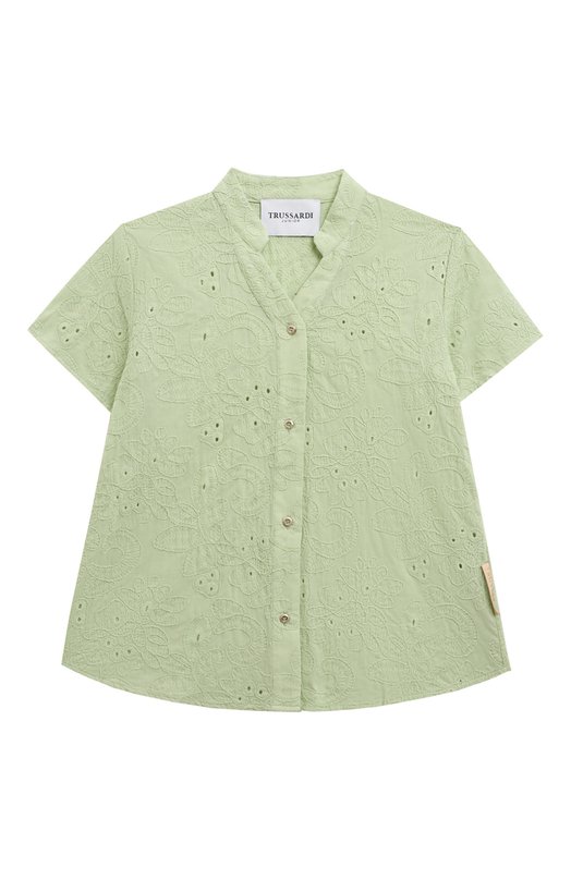 

Хлопковая блузка Trussardi junior, Зелёный