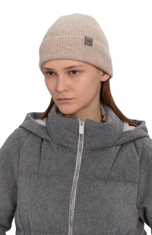 Шапка из кашемира и шелка Kiton D60768K0501H03 Бежевый  D60768K0501H03 Фото 2