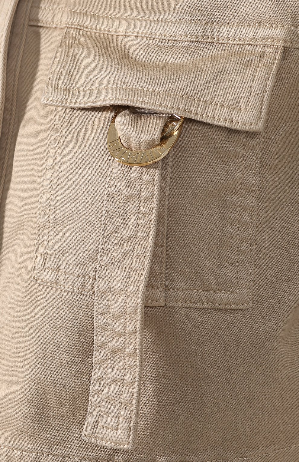 Укороченная рубашка BALMAIN бежевого цвета по цене 118500 руб., арт. TF12350/C195, фото 5 Укороченная рубашка BALMAIN, арт. TF12350/C195, фото 5