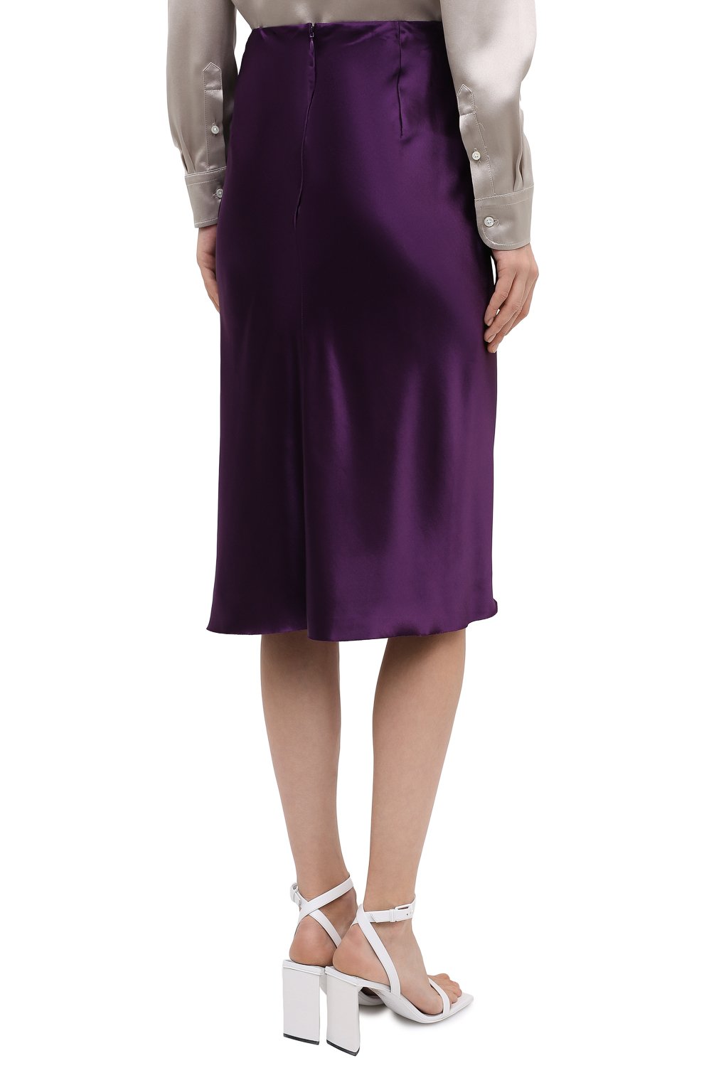 Юбка из вискозы DRIES VAN NOTEN фиолетового цвета по цене 39200 руб., арт. 202-10820-1042, фото 4 Юбка из вискозы DRIES VAN NOTEN, арт. 202-10820-1042, фото 4