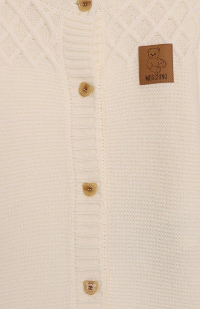 Шерстяной комбинезон MOSCHINO кремового цвета по цене 28450 руб., арт. MUT04E/LHE68, фото 3 Шерстяной комбинезон MOSCHINO, арт. MUT04E/LHE68, фото 3