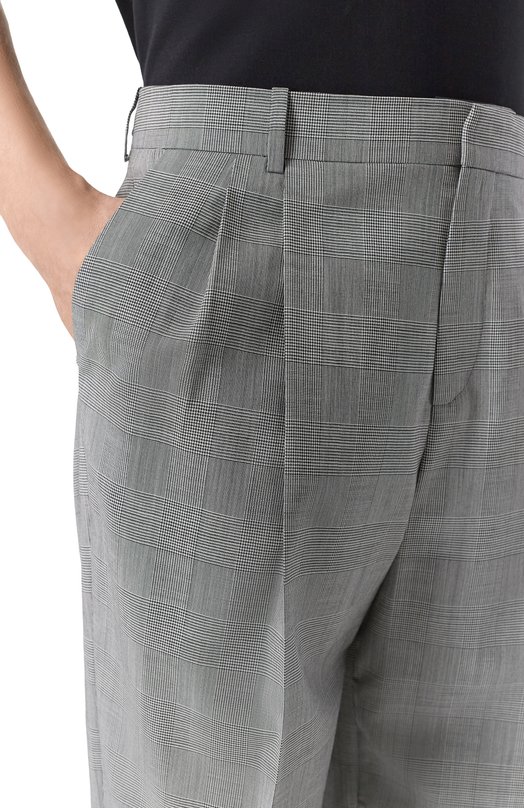 Шерстяные брюки Balmain GH1P0130/WD37 Серый  GH1P0130/WD37 Фото 5