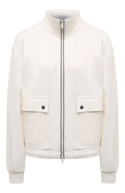 Женский хлопковая толстовка BRUNELLO CUCINELLI, арт. MP05NHS806