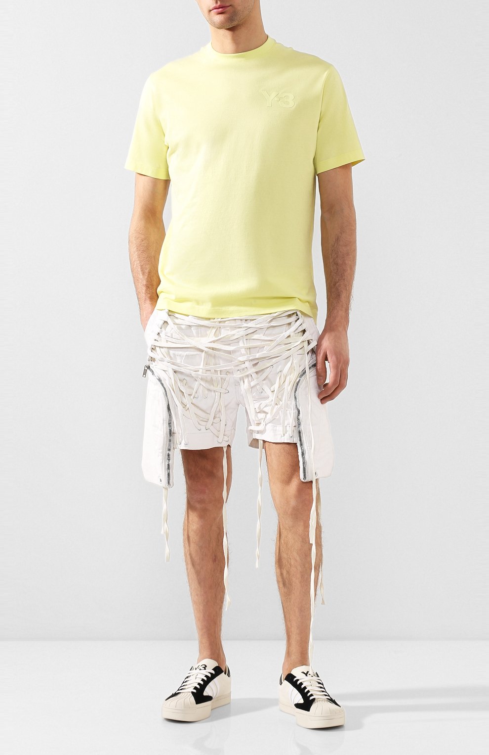 Комбинированные кеды yohji star Y-3, арт. EH2267/M, фото 2