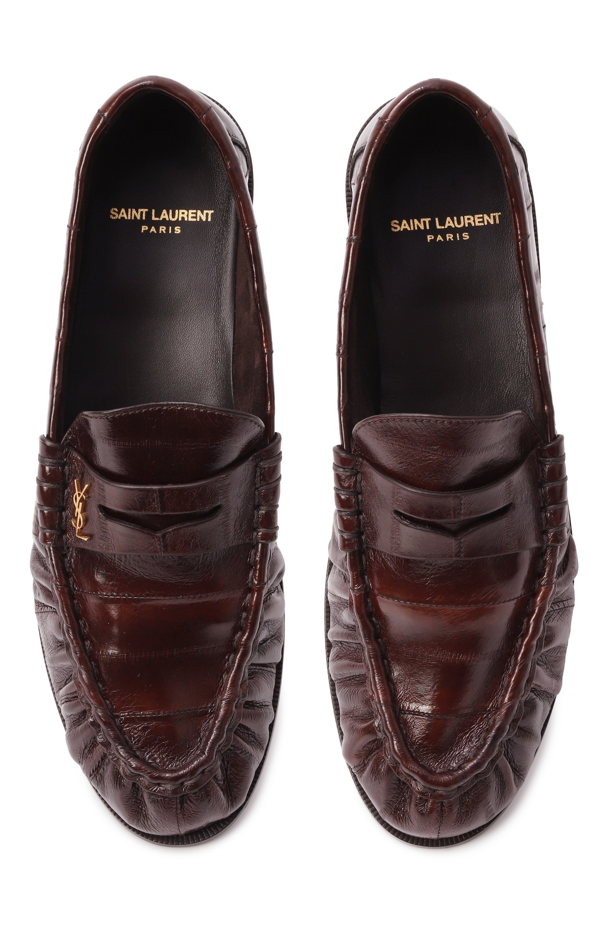 Кожаные пенни-лоферы SAINT LAURENT, арт. 766877/0WXAK, фото 7