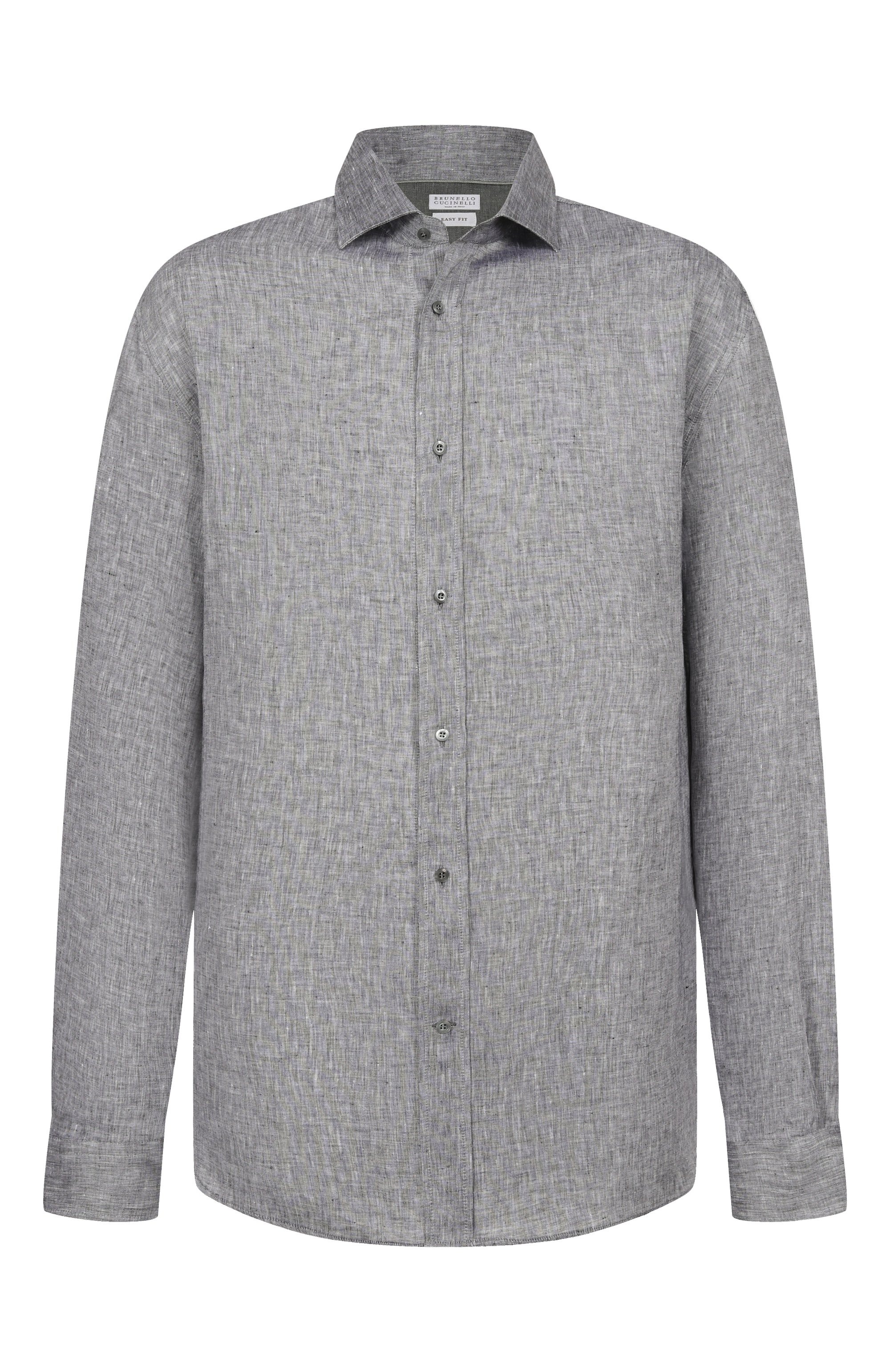 Льняная рубашка BRUNELLO CUCINELLI, арт. MM6840627, фото 1
