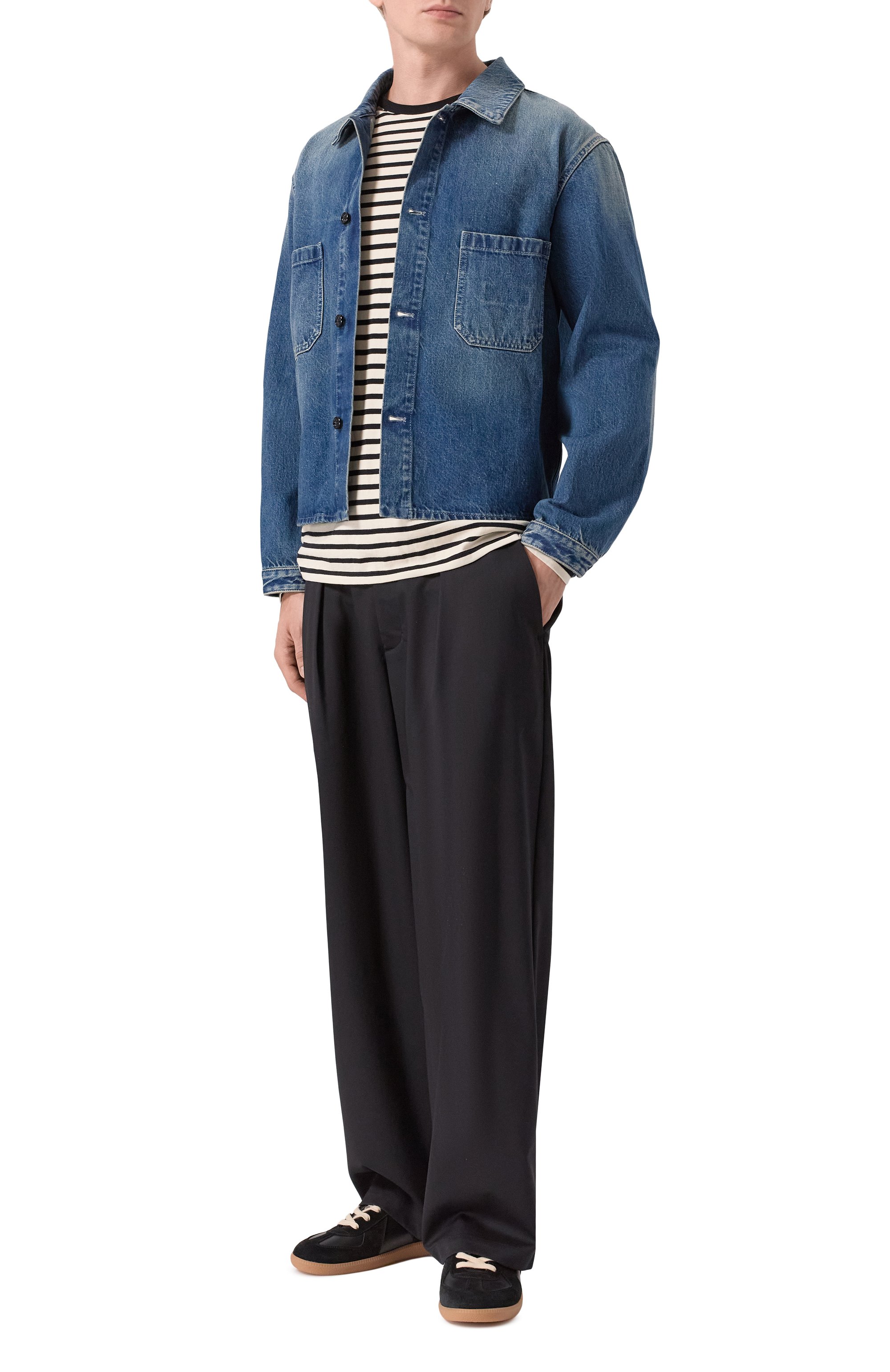 Джинсовая куртка ANN DEMEULEMEESTER синего цвета по цене 93050 руб., арт. B0013744/FA720, фото 2 Джинсовая куртка ANN DEMEULEMEESTER, арт. B0013744/FA720, фото 2