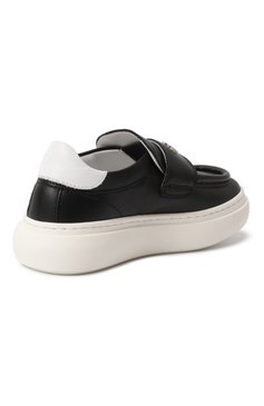 Детские кожаные слипоны MSGM KIDS черного цвета, арт. 79835/VAR2/28-35 | Фото 3 (Материал сплава: Проставлено; Материал внутренний: Натуральная кожа; Материал внешний: Натуральная кожа; Нос: Не проставлено)