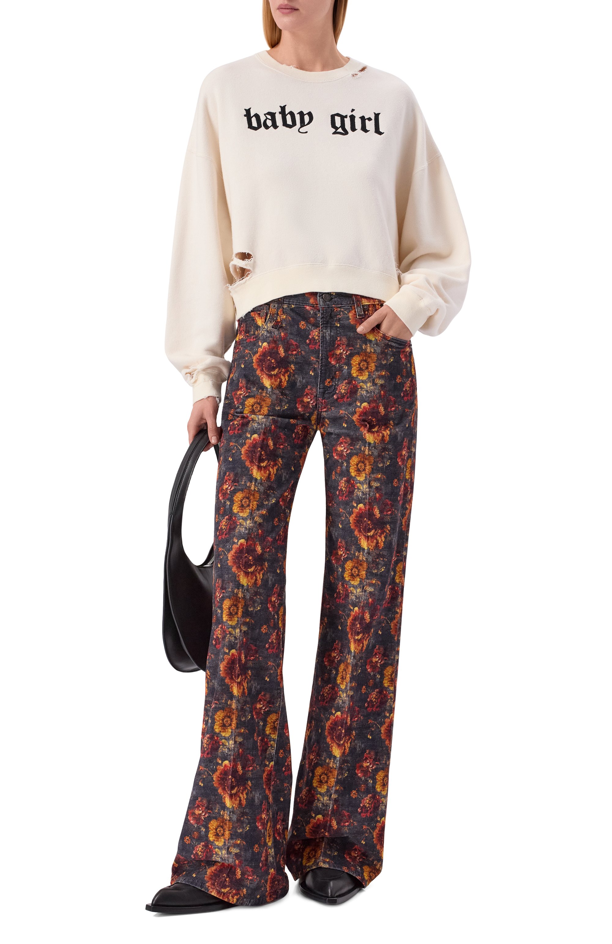 Свитшот из хлопка и лиоцелла  R13, арт. R13WK094-K135B, фото 2