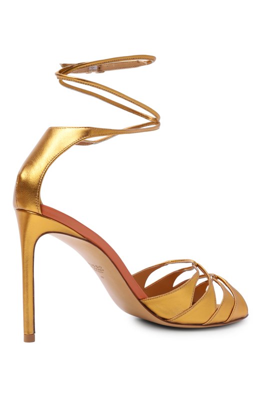 Кожаные босоножки Francesco Russo R1S1015/N212 Золотой  R1S1015/N212 Фото 5
