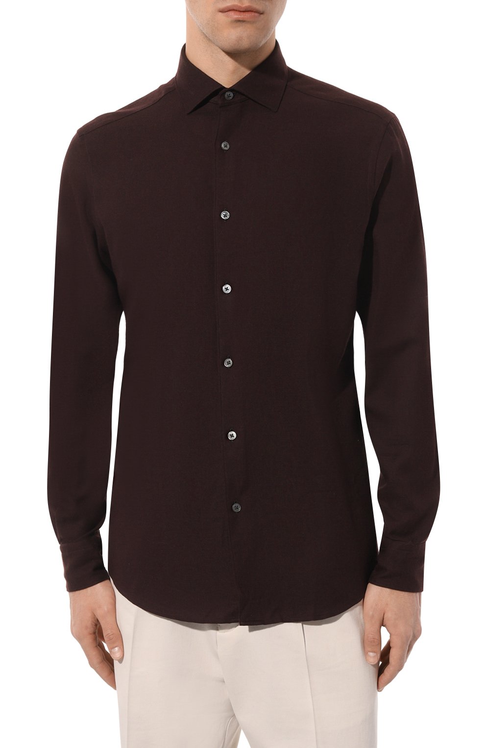 Сорочка из хлопка и кашемира ZEGNA, арт. UCX44A6/SRF5, фото 3