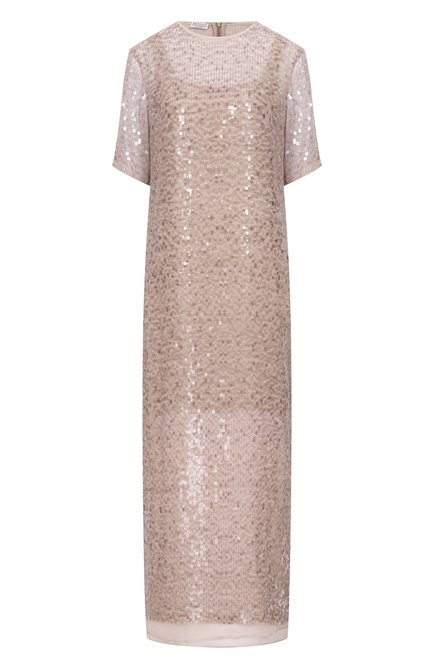 Женское платье с отделкой пайетками BRUNELLO CUCINELLI, арт. MF940A5181