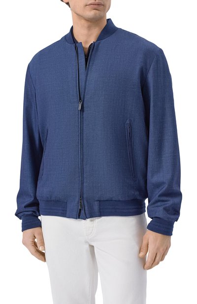 Бомбер из шерсти и шелка PAUL&SHARK, арт. 26412200, фото 3