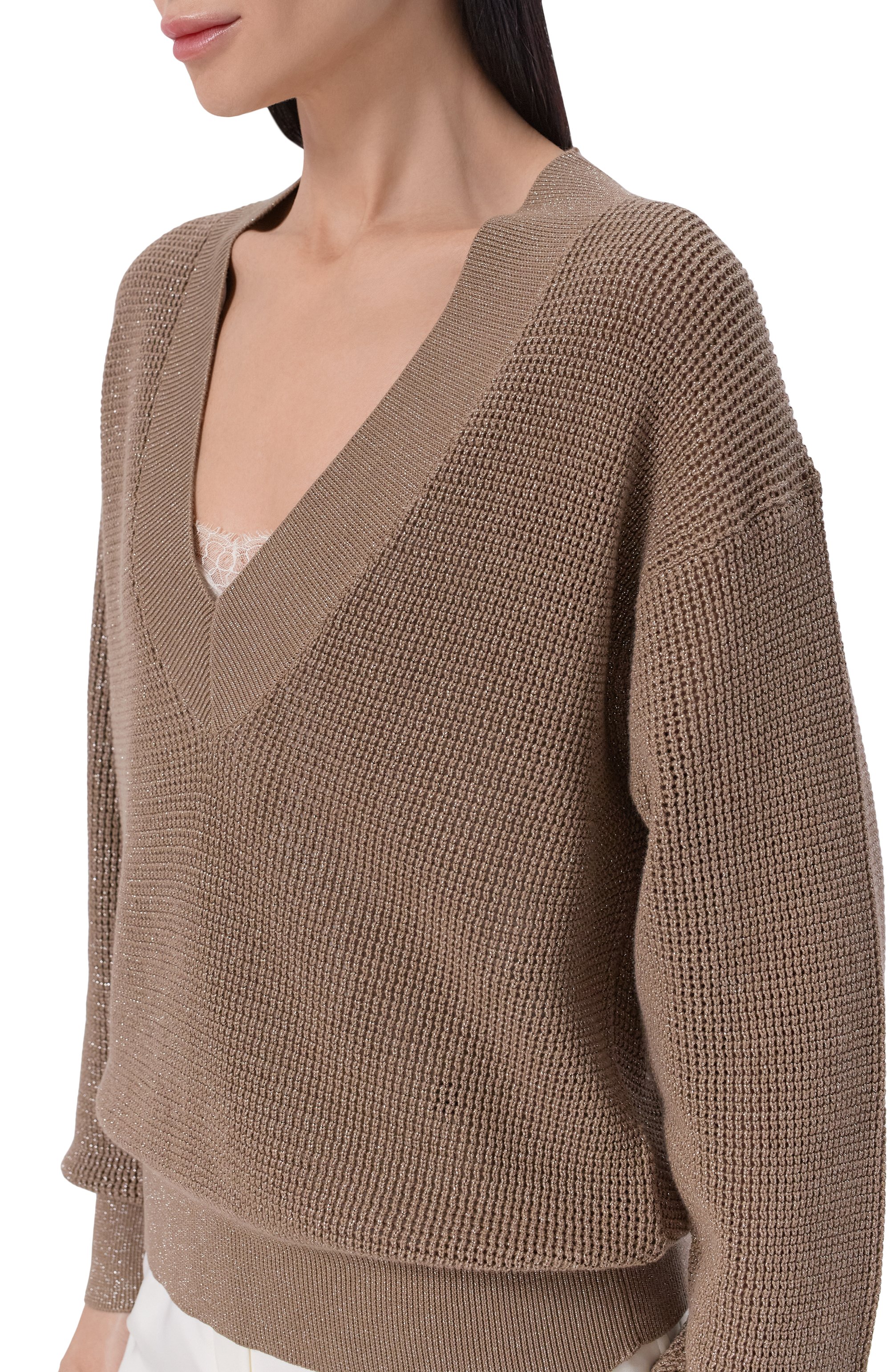 Свитер из хлопка и вискозы BRUNELLO CUCINELLI, арт. MST263312, фото 5