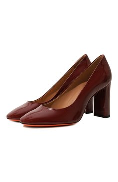 Женские кожаные туфли SANTONI бордового цвета, арт. WDNG59658HI2NVHD | Фото 1 (Материал сплава: Проставлено; Подошва: Плоская; Драгоценные камни: Проставлено; Каблук высота: Высокий; Материал внутренний: Натуральная кожа; Каблук тип: Устойчивый; Материал внешний: Натуральная кожа)