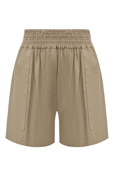 Женские шорты из смеси льна и хлопка BRUNELLO CUCINELLI, арт. MF591P7213