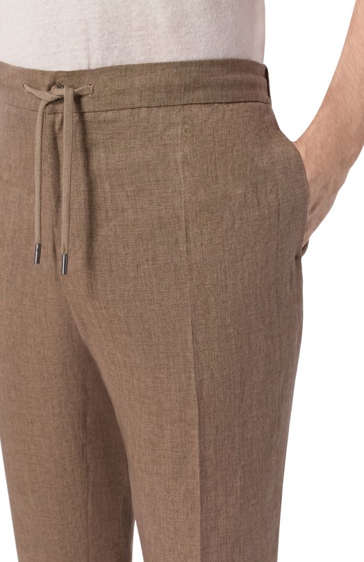 Льняные брюки Capobianco 20M811.LL00. Коричневый  20M811.LL00. Фото 5