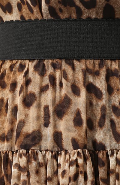 Шелковая юбка-миди с леопардовым принтом DOLCE & GABBANA, арт. 0102/F4A2BT/FS1AR, фото 5
