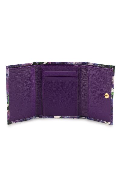 Кожаное портмоне DOLCE & GABBANA сиреневого цвета по цене 48550 руб., арт. BI0770/AJ866, фото 3 Кожаное портмоне DOLCE & GABBANA, арт. BI0770/AJ866, фото 3