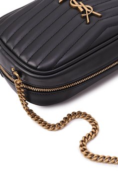 Женская сумка lou mini SAINT LAURENT черного цвета, арт. 748849/DV707 | Фото 3 (Ремень/цепочка: На ремешке; Размер: mini; Материал сплава: Проставлено; Драгоценные камни: Проставлено; Материал: Натуральная кожа)