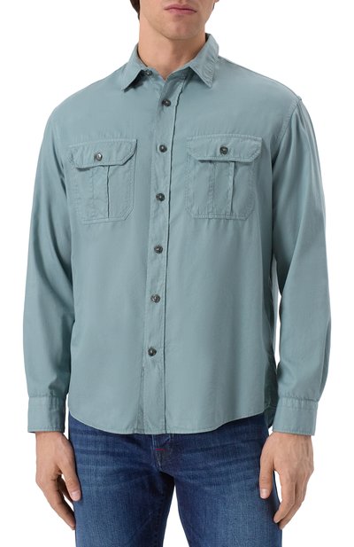 Рубашка из хлопка и лиоцелла CANALI, арт. CSL2067/GM03494, фото 3