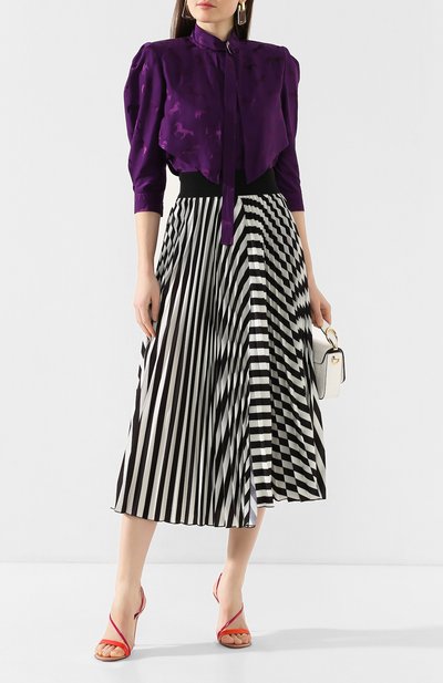 Блузка из смеси шелка и вискозы STELLA MCCARTNEY сиреневого цвета по цене 85150 руб., арт. 599776/SNA57, фото 2 Блузка из смеси шелка и вискозы STELLA MCCARTNEY, арт. 599776/SNA57, фото 2