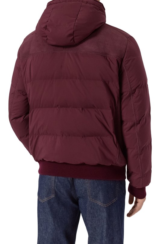 Комбинированный пуховик Stefano Ricci M7J5300180/PL001H Бордовый  M7J5300180/PL001H Фото 4