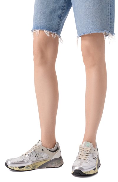 Комбинированные кроссовки mase-d PREMIATA белого цвета по цене 32550 руб., арт. MASED/VAR 7402, фото 3 Комбинированные кроссовки mase-d PREMIATA, арт. MASED/VAR 7402, фото 3