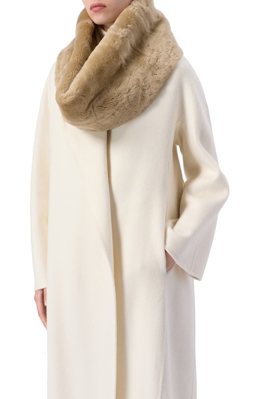 Меховой шарф-снуд из овчины TOTEME 254-WSC0123-LE0165 Бежевый  254-WSC0123-LE0165 Фото 2