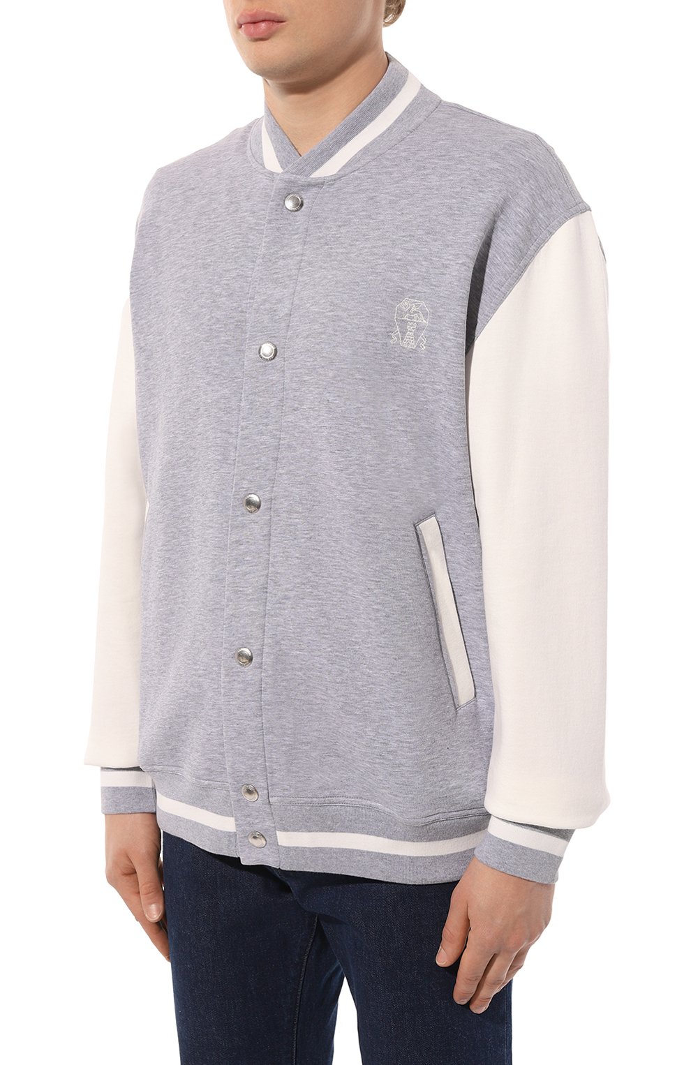 Хлопковая толстовка BRUNELLO CUCINELLI, арт. M0T359022G, фото 3