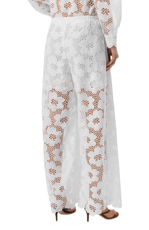 Хлопковые брюки Vika Gazinskaya SS26-17217 Белый  SS26-17217 Фото 4