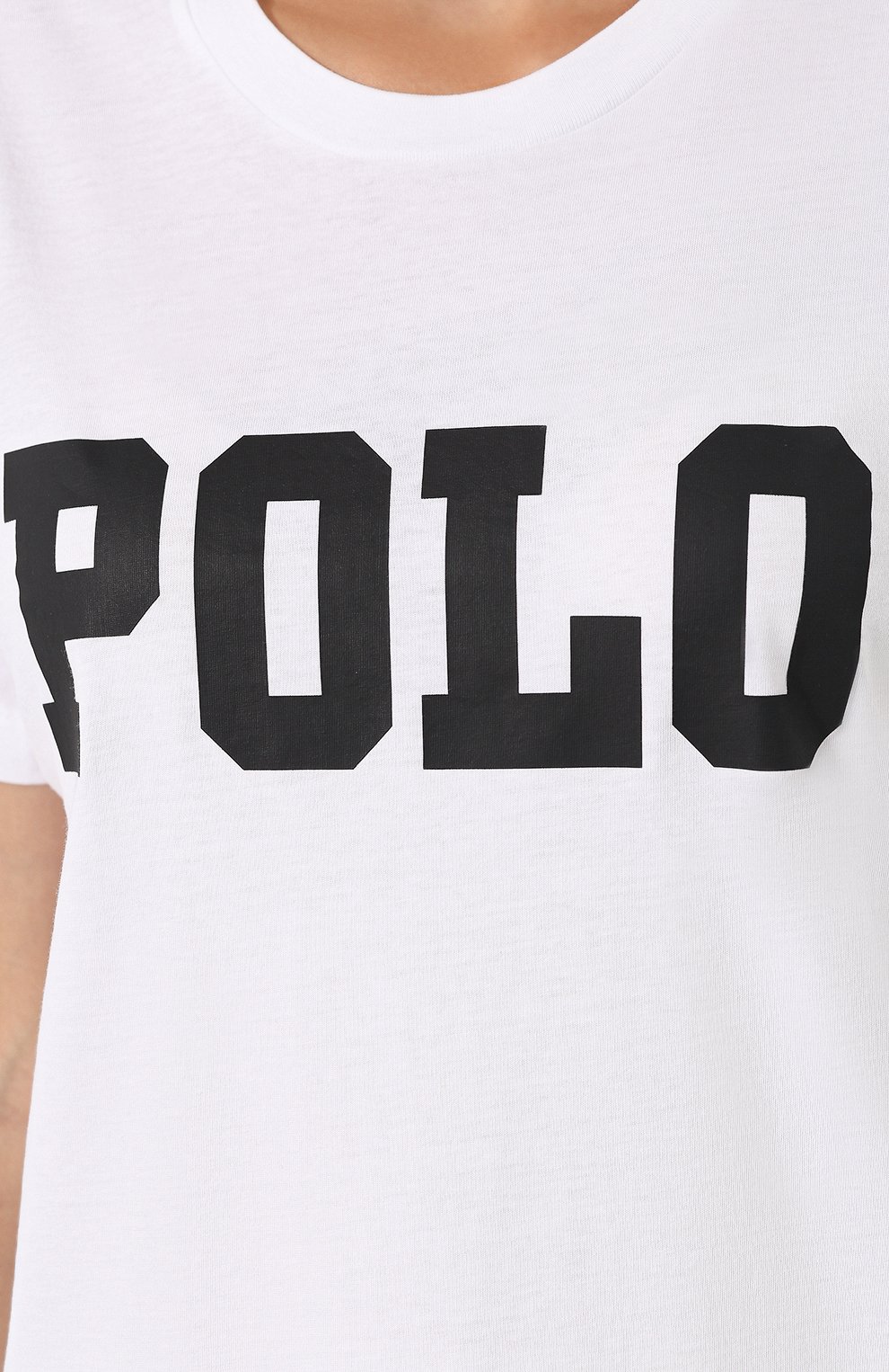 Хлопковая футболка POLO RALPH LAUREN белого цвета по цене 8375 руб., арт. 211744685, фото 5 Хлопковая футболка POLO RALPH LAUREN, арт. 211744685, фото 5