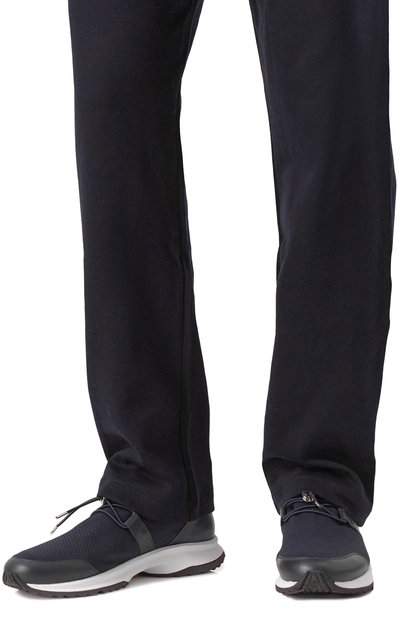 Комбинированные кроссовки MVST темно-синего цвета по цене 75650 руб., арт. 0689046.3079C316, фото 3 Комбинированные кроссовки MVST, арт. 0689046.3079C316, фото 3