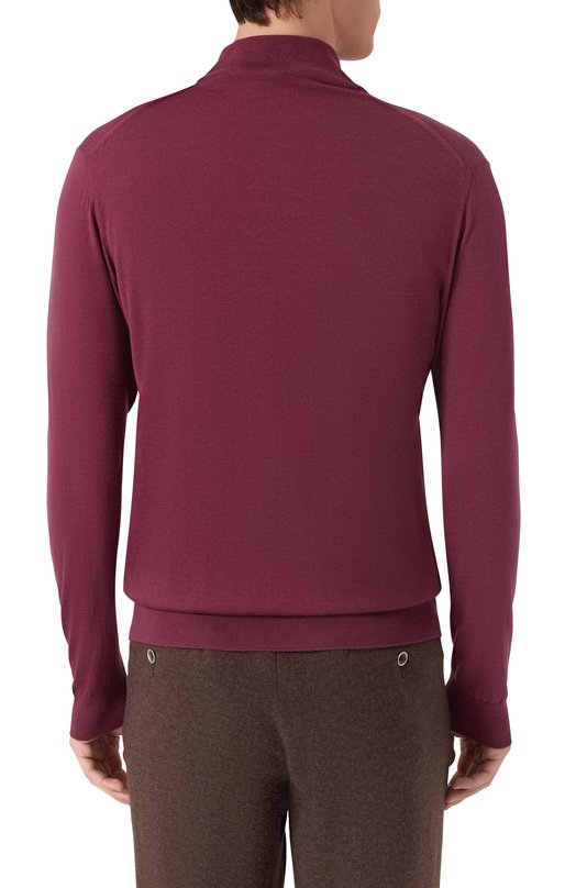 Шерстяная водолазка Kiton UMK0897K340 Бордовый  UMK0897K340 Фото 4