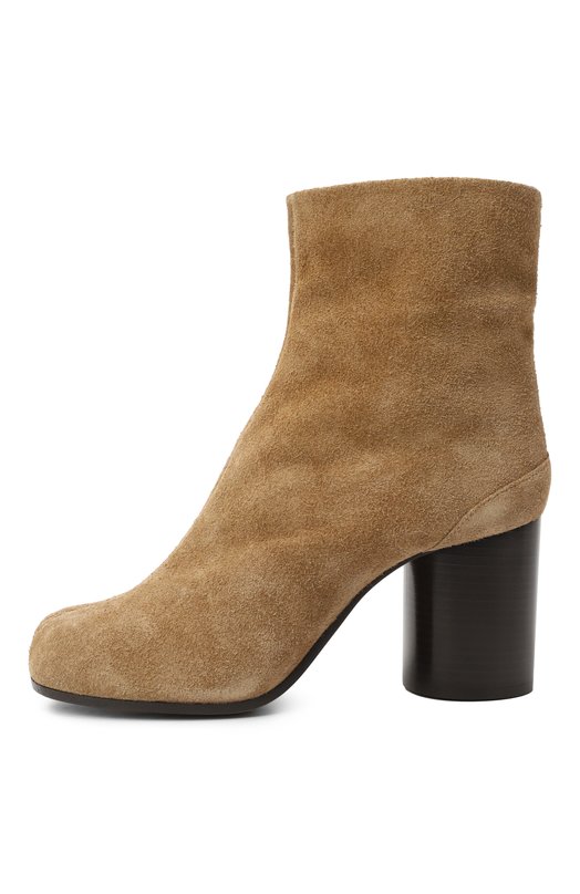 Замшевые ботильоны Tabi Maison Margiela S58WU0260/P8270 Бежевый  S58WU0260/P8270 Фото 4