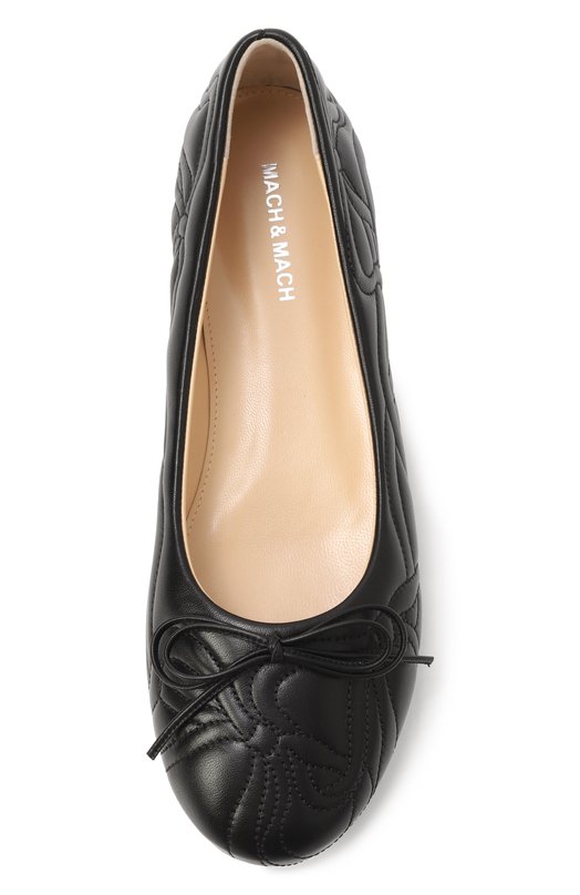 Кожаные балетки Matelasse Mach & Mach SS25-S0926-10-NAP-BLK Чёрный  SS25-S0926-10-NAP-BLK Фото 6