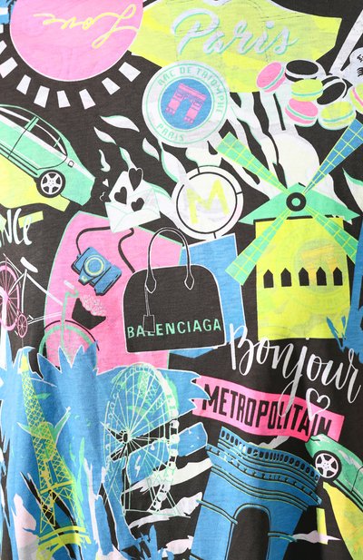 Хлопковое платье BALENCIAGA разноцветного цвета по цене 75300 руб., арт. 601463/THV76, фото 5 Хлопковое платье BALENCIAGA, арт. 601463/THV76, фото 5