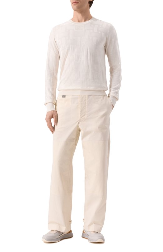 Шелковый джемпер Dolce & Gabbana GXX02T/JBSK5 Кремовый  GXX02T/JBSK5 Фото 2