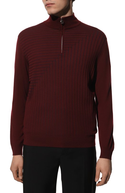 Джемпер из шерсти и шелка Stefano Ricci K606309L01/F22462 Бордовый  K606309L01/F22462 Фото 3