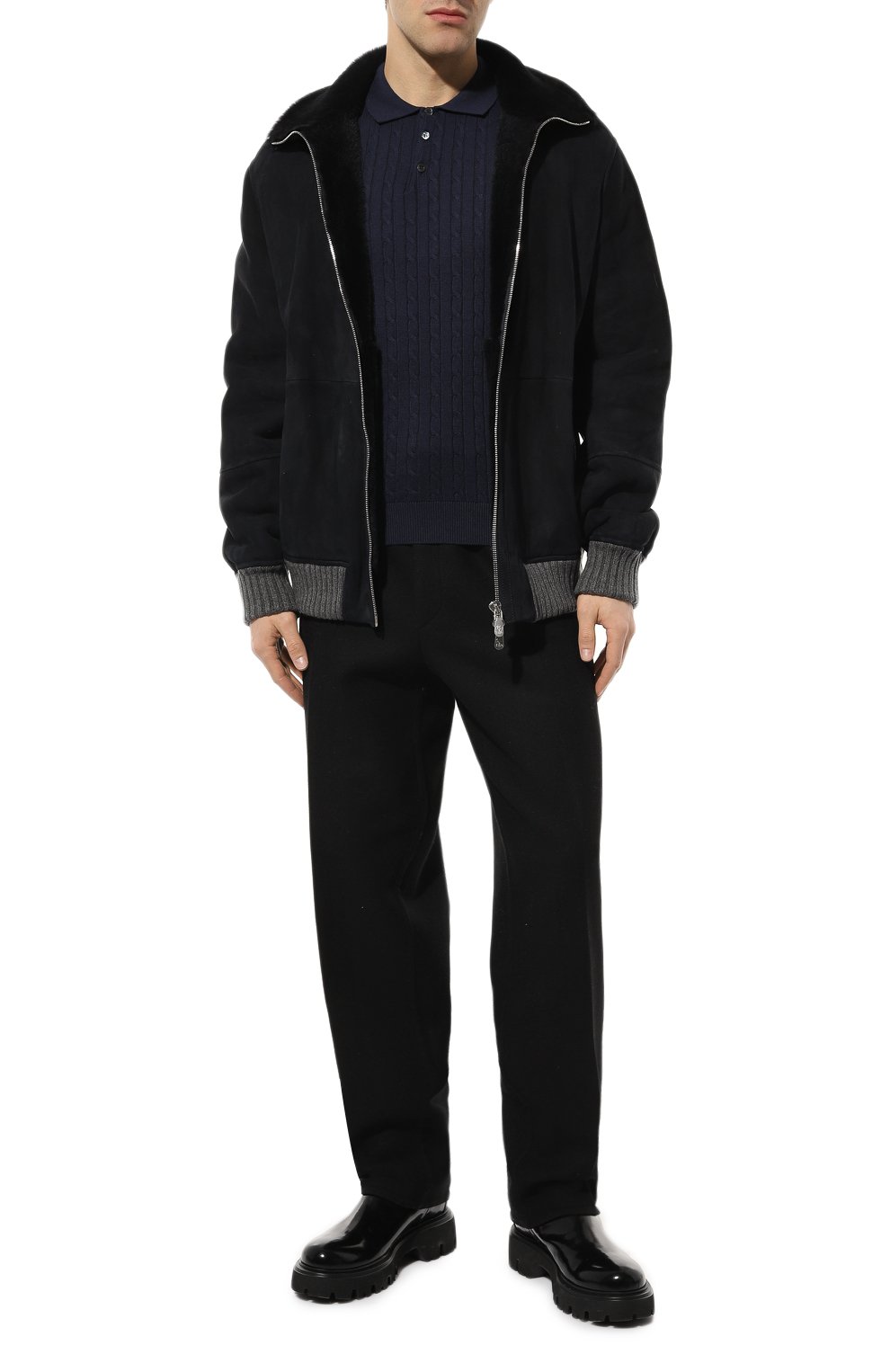 Поло из хлопка и кашемира CORNELIANI, арт. 93M577-9325162, фото 2